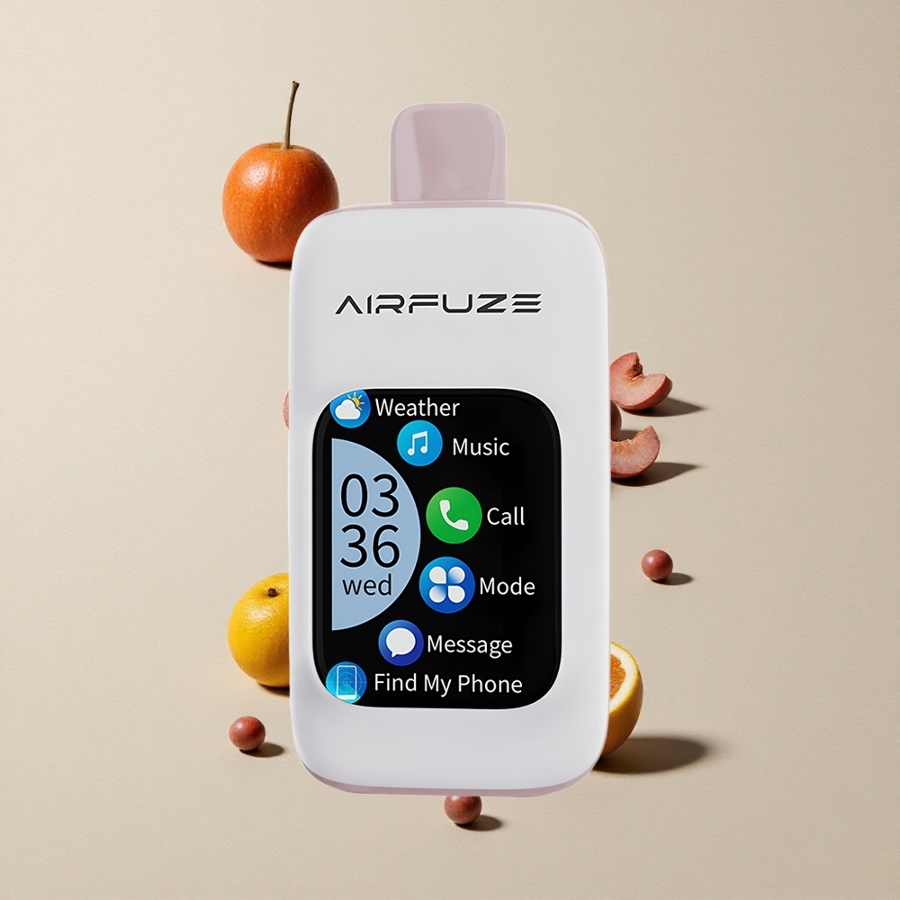 AirFuze Smart 30000 Puffs Disposable Vape Berry Ledakan vape wholesale Indonesia Ukuran 50x25x104.9mm Kapasitas Baterai 900mAh