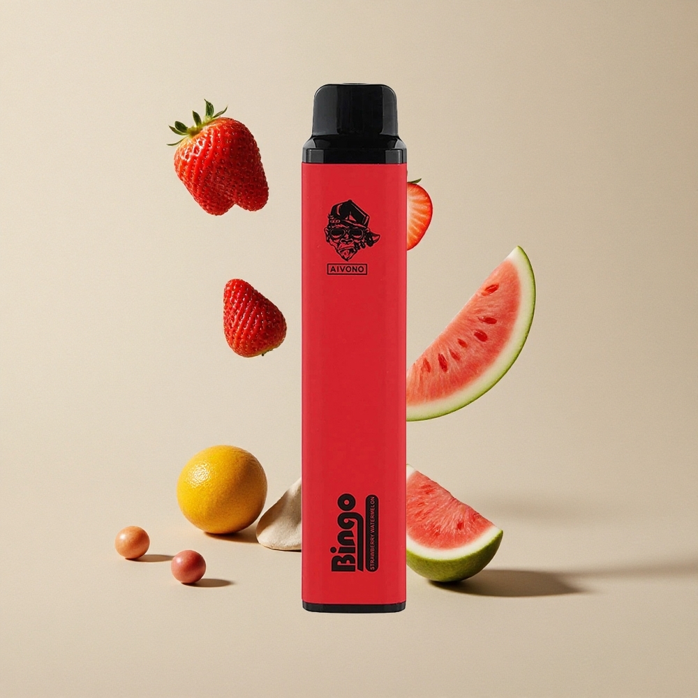 Aivono Aim Bingo 4000 Puffs Stroberi Semangka vape wholesale Indonesia 10mL 4000 hisapan