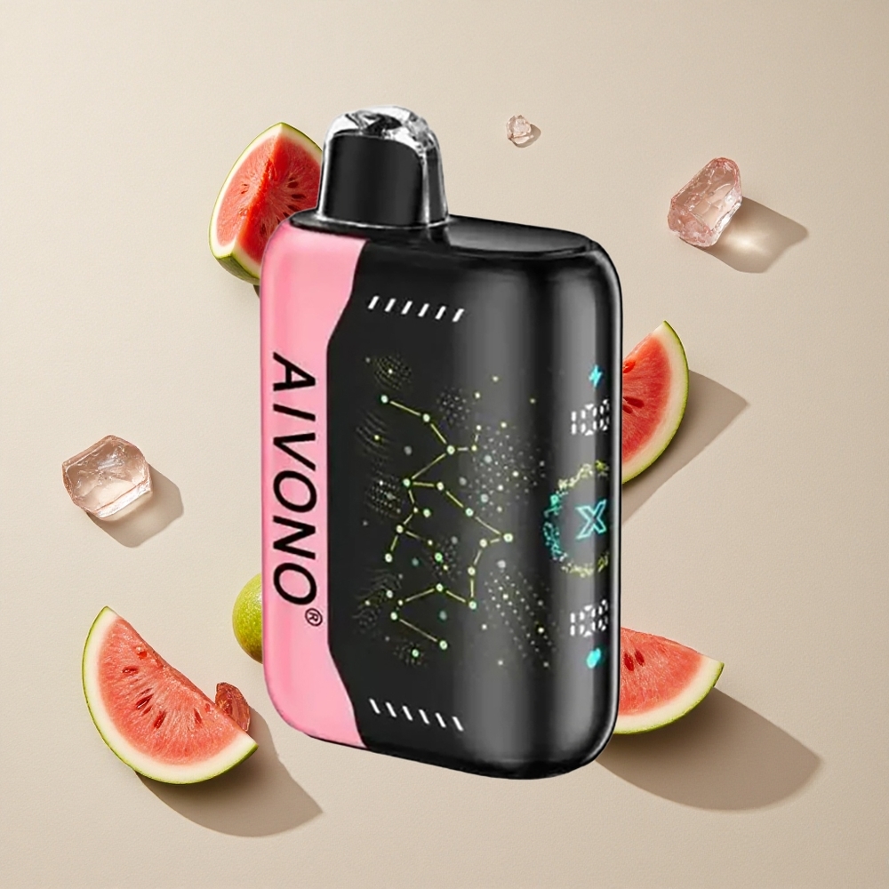 Aivono Aim Boom 25000 Puffs Semangka Es vape wholesale Indonesia 28ml Kapasitas E-Liquid 650mAh Baterai
