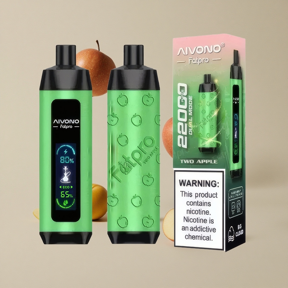 Aivono Aim Fatpro 22000 Puffs Dua Apel vape wholesale Indonesia 28ml E-liquid 600mah Rechargeable