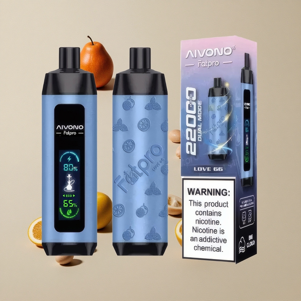 Aivono Aim Fatpro 22000 Puffs Rasa Love 66 vape wholesale Indonesia 28ml E-cair 0%,2%,3%,5% Nikotin