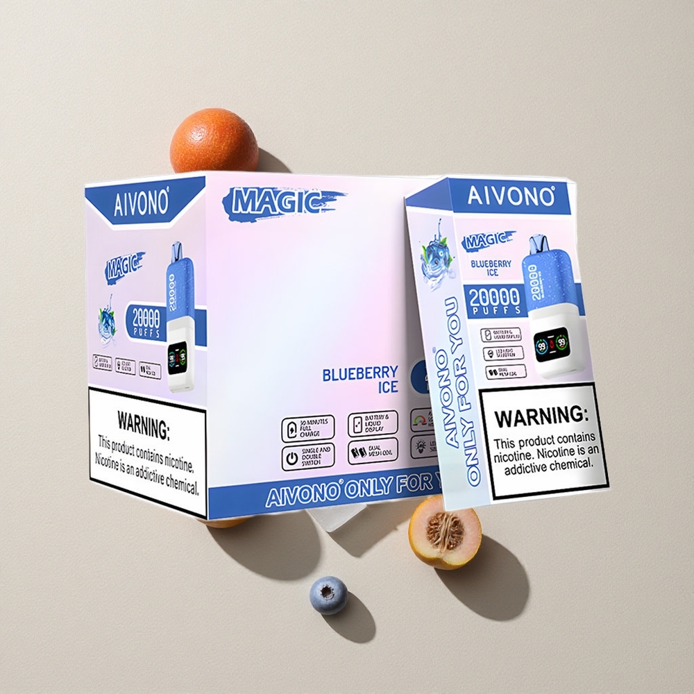 Aivono Aim Magic20000 Puffs Blueberry Es vape wholesale Indonesia 26ml E-liquid 0%,2%,3%,5% Nikotin