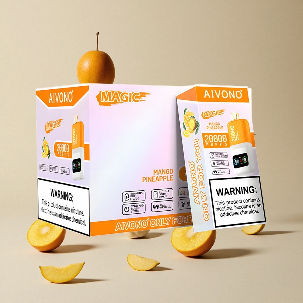 Aivono Aim Magic20000 Puffs Mangga Nanas vape wholesale Indonesia 26ml E-liquid 0%,2%,3%,5% Nikotin