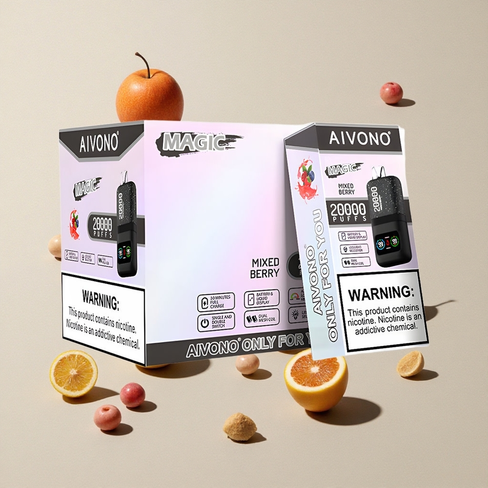 Aivono Aim Magic20000 Puffs Mixed Berry vape wholesale Indonesia 26ml E-liquid 0%,2%,3%,5% Nikotin