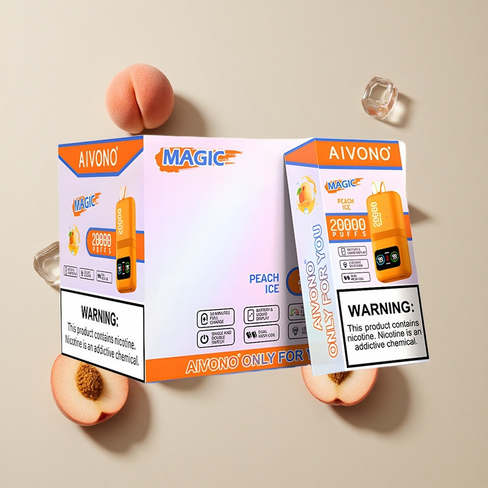 Aivono Aim Magic20000 Puffs Persik Es vape wholesale Indonesia 26ml E-liquid 600mAh Battery