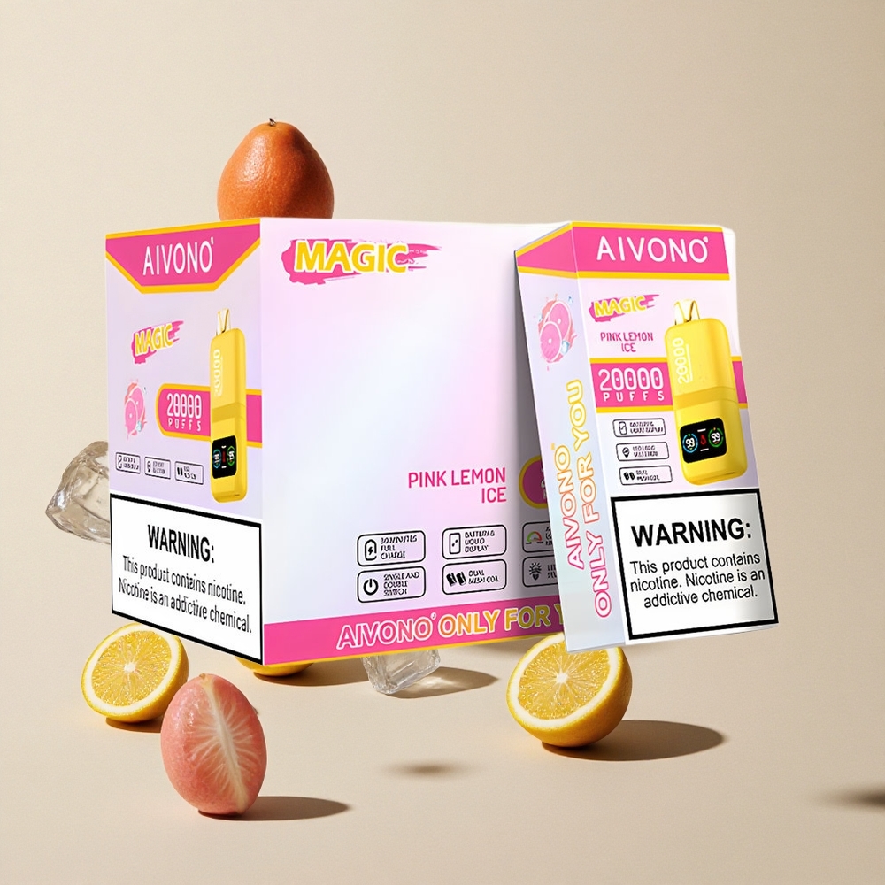 Aivono Aim Magic20000 Puffs Pink Lemon Es vape wholesale Indonesia 26ml E-liquid