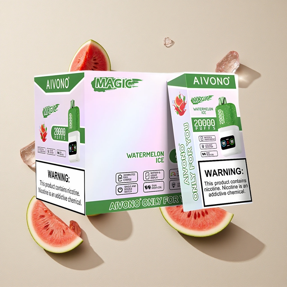 Aivono Aim Magic20000 Puffs Semangka Es vape wholesale Indonesia 26ml E-liquid 600mAh Battery