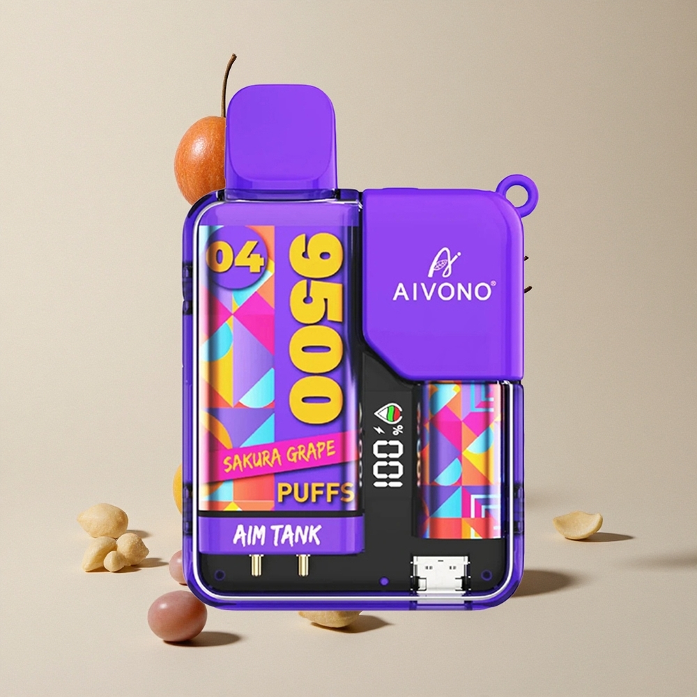 Aivono Aim Tank 9500 Puffs Sakura Puffs vape wholesale Indonesia 18ml Kapasitas E-liquid 650mAh Baterai