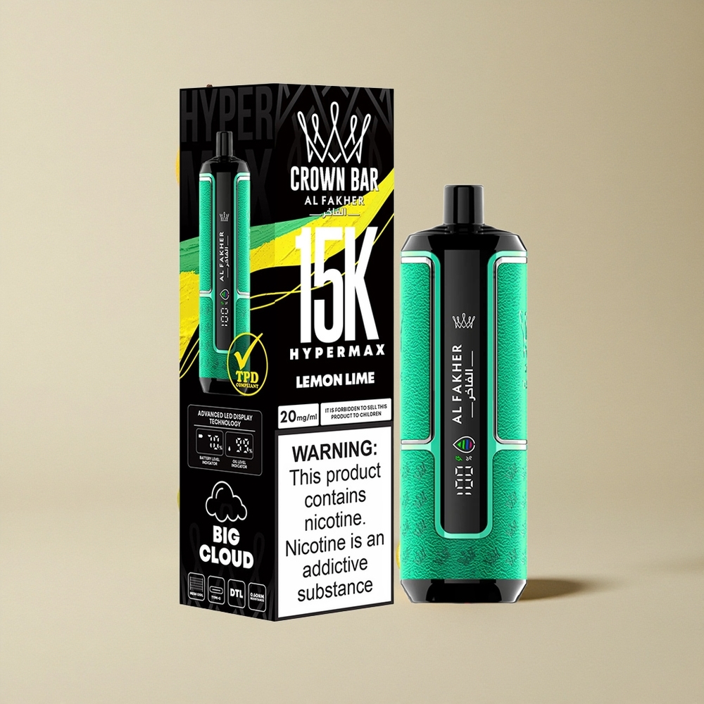Al Fakher Crown Bar 15K Jeruk Nipis Kapasitas Hingga 15.000 Puffs vape wholesale Indonesia 22ml 6mg/ml
