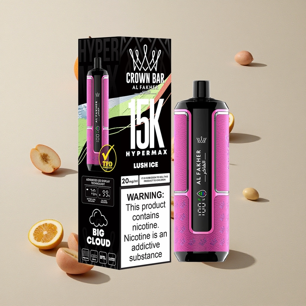 Al Fakher Crown Bar 15K Luch Es vape wholesale Indonesia Kapasitas 22ml & 15000 Hisap