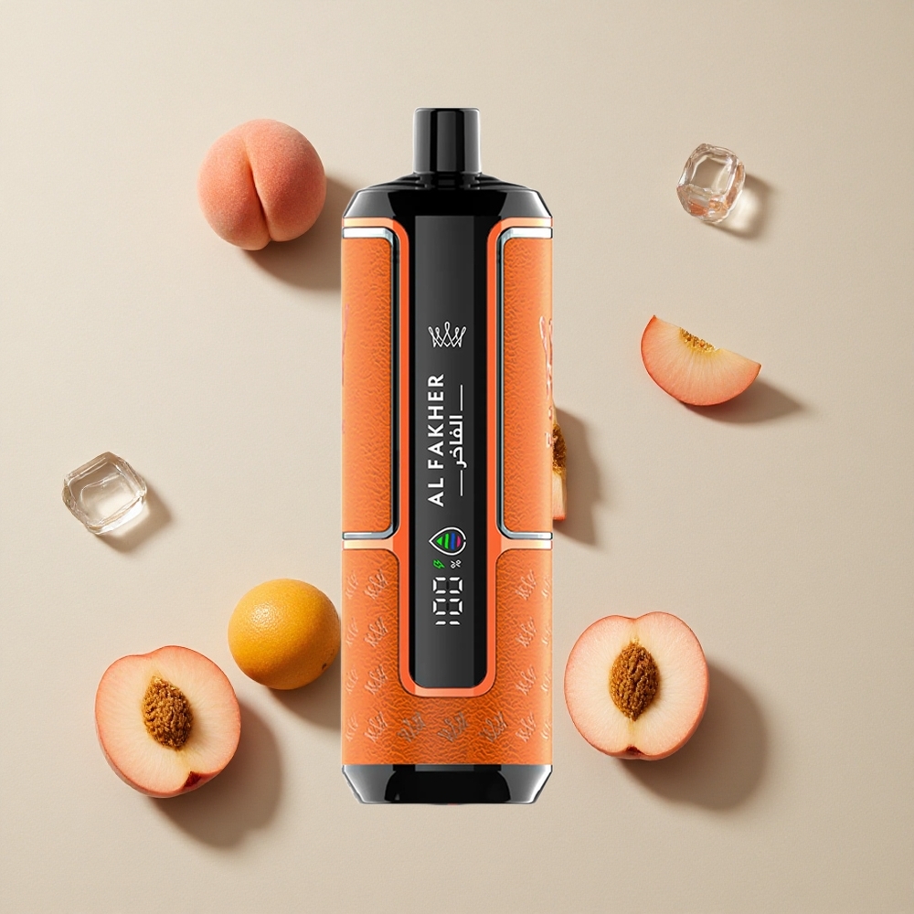 Al Fakher Crown Bar 15K Persik Es vape wholesale Indonesia Kapasitas Puffs 15.000 & Port Type-C