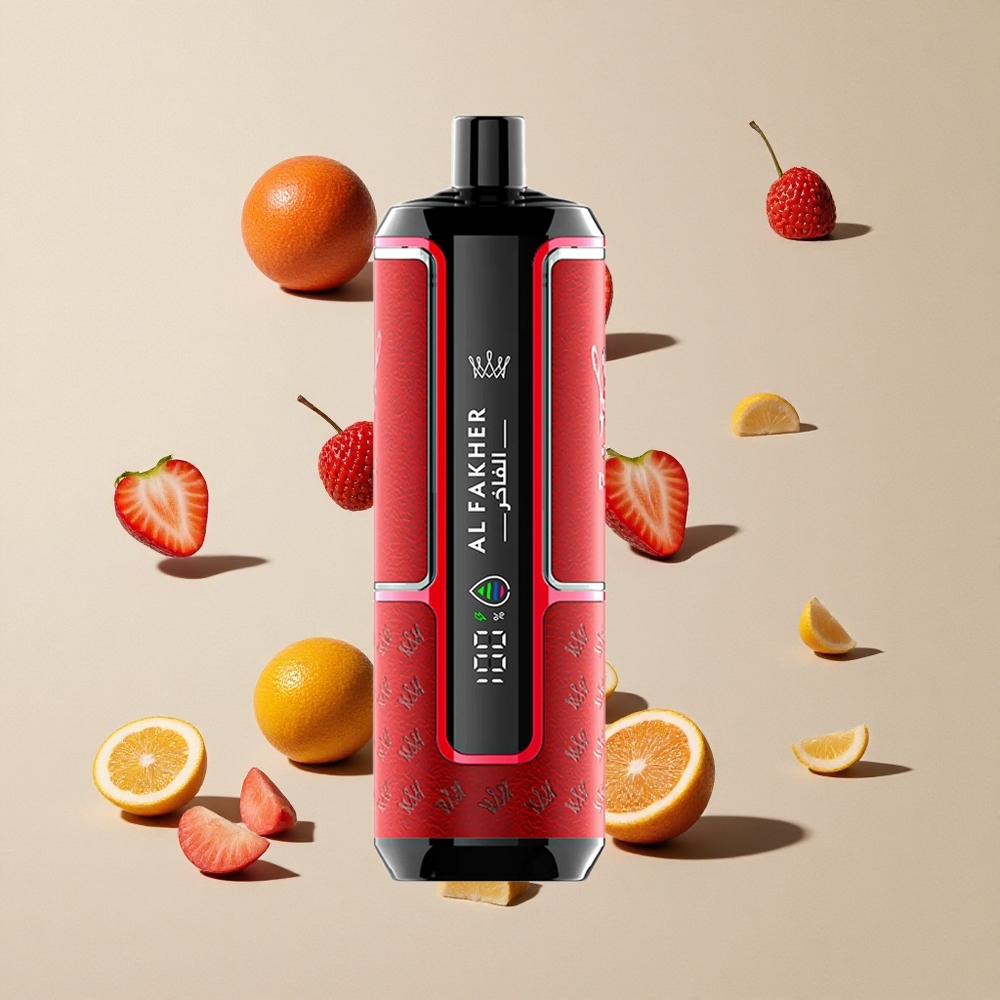 Al Fakher Crown Bar 15K Stroberi Punch vape wholesale Indonesia Kapasitas Isi Ulang: 22ml, Tipe-C Port