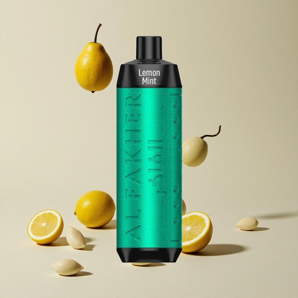Al Fakher Crown Bar 8000 Lemon Mint vape wholesale Indonesia 18ml Kapasitas Cairan 8000 Hisapan