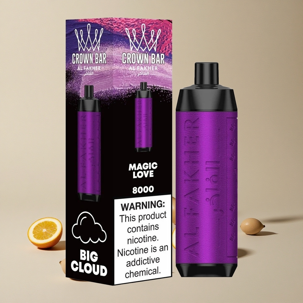 Al Fakher Crown Bar 8000 Sihir Cinta vape wholesale Indonesia 18ml Kapasitas Cairan 8000 Puffs