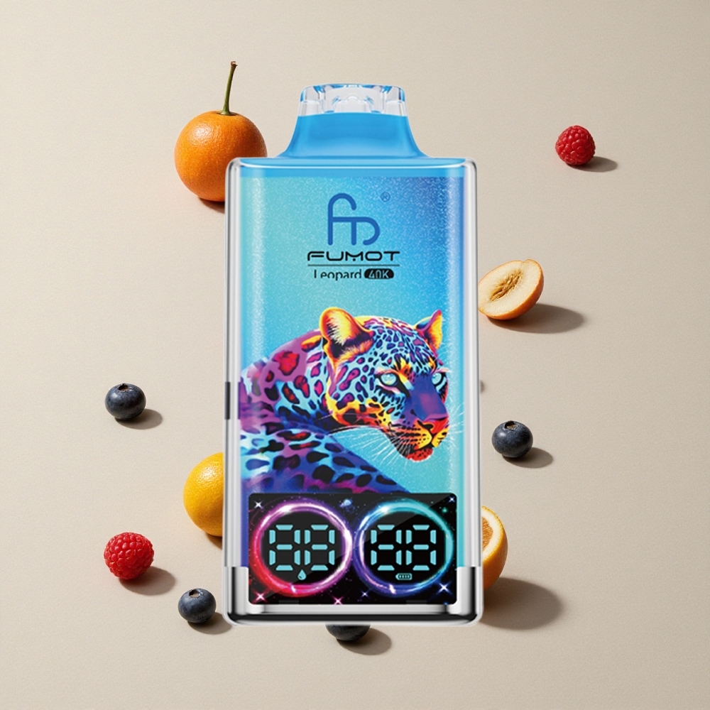 Fumot Leopard 40K Puffs Bluberry Raspberry vape wholesale Indonesia Dual Mesh 700mAh Battery