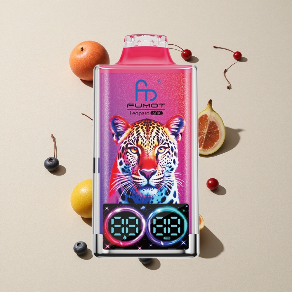 Fumot Leopard 40K Puffs Blueberry Cherry Cranberry vape wholesale Indonesia Baterai 700mAh Tipe-C