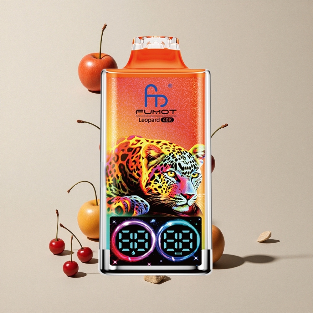 Fumot Leopard 40K Puffs Ceri Es vape wholesale Indonesia 0%,2%,3%,5% Nikotin 40000 Hisapan