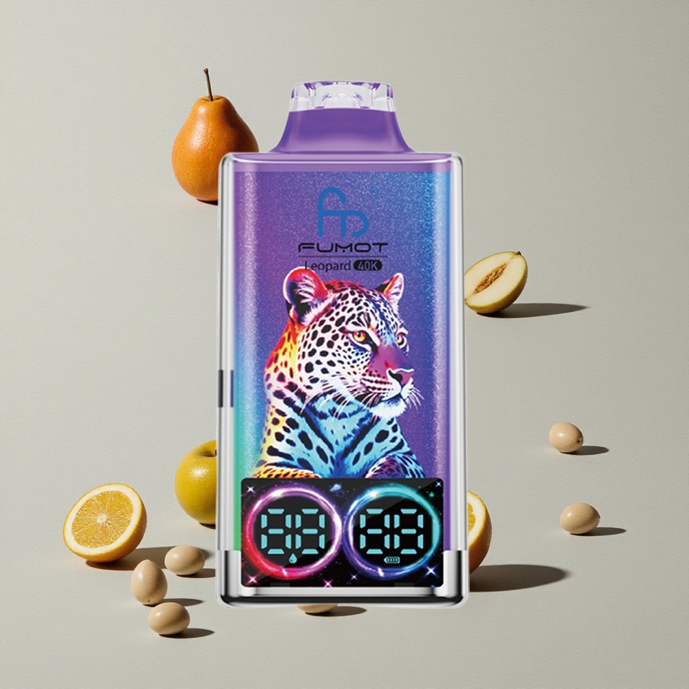 Fumot Leopard 40K Puffs Disposable Vape Biru vape wholesale Indonesia Dual Mesh Type-C Charging