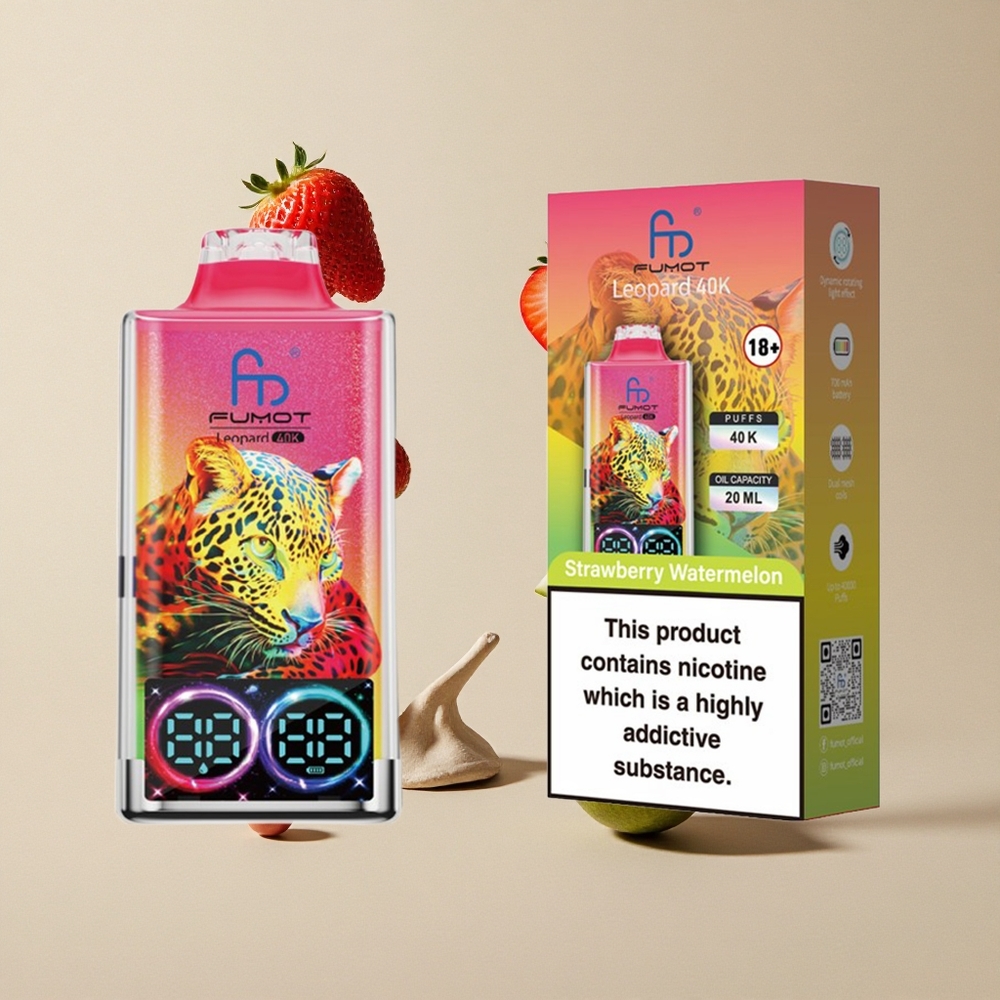 Fumot Leopard 40K Puffs Strawberry Semangka vape wholesale Indonesia 0%,2%,3%,5% Nikotin 40000 Hisap
