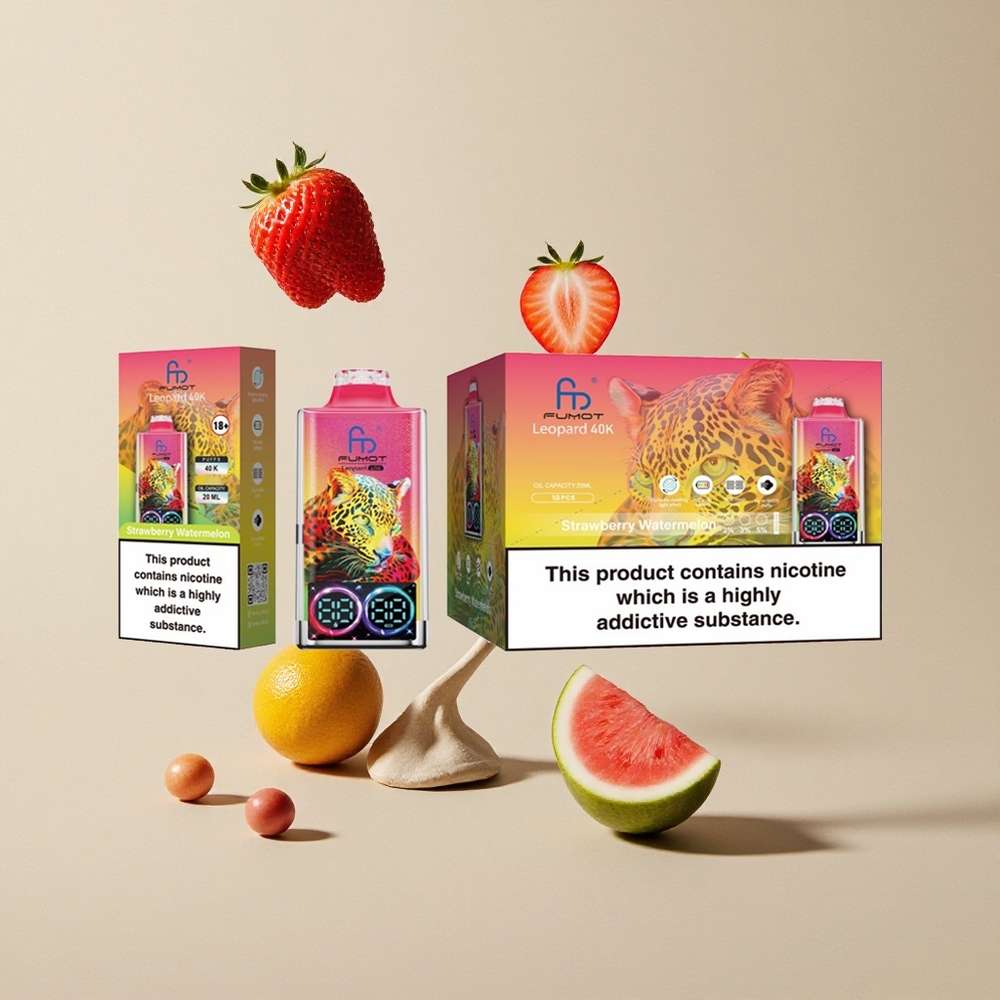 Fumot Leopard 40K Puffs Strawberry Semangka vape wholesale Indonesia 0%,2%,3%,5% Nikotin 40000 Hisap