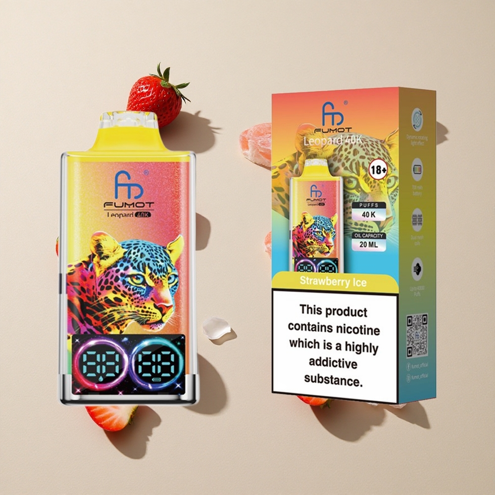 Fumot Leopard 40K Puffs Stroberi Es vape wholesale Indonesia 0%,2%,3%,5% Nikotin 700mAh