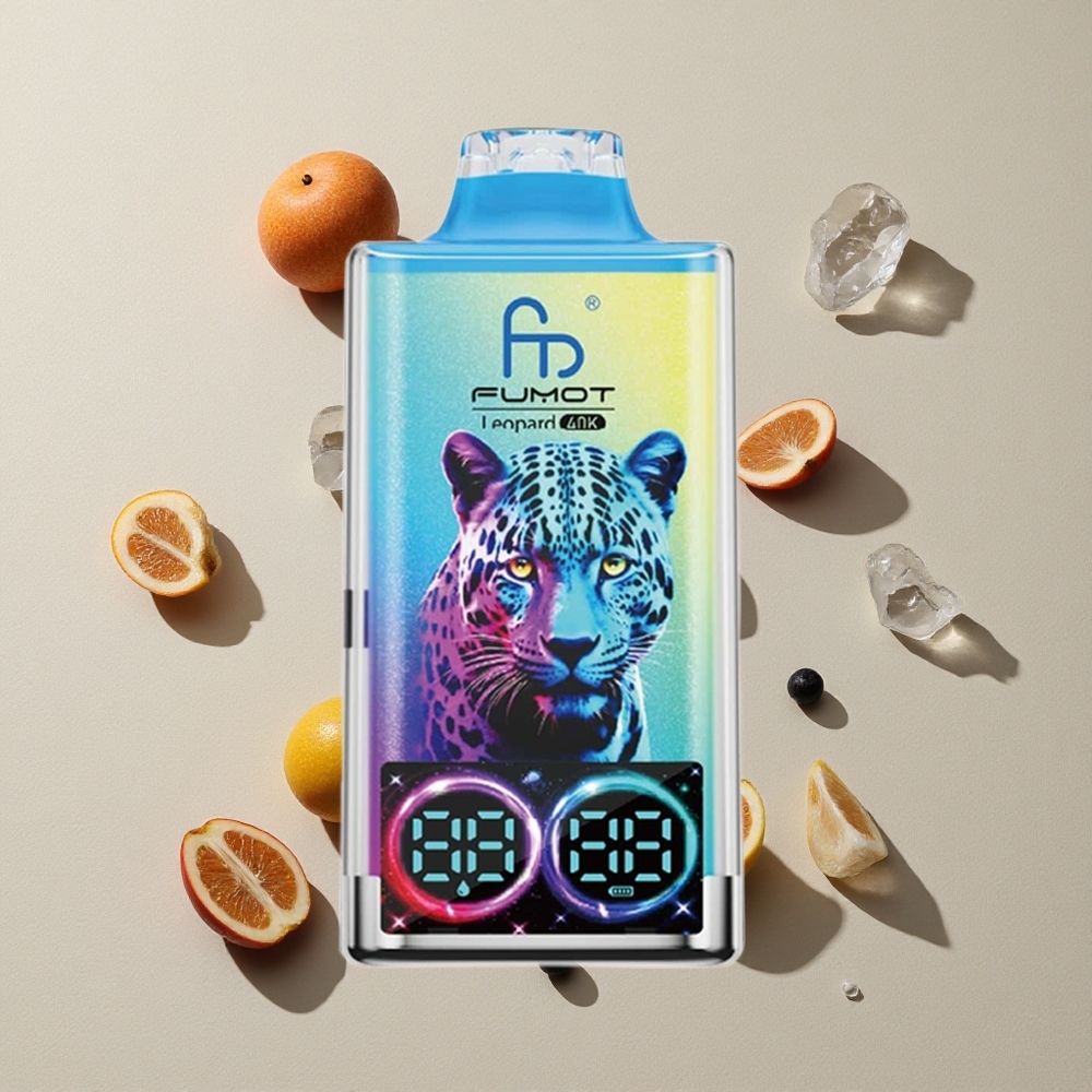 Fumot Leopard 40K Puffs Vape Disposable Naga Hitam Es vape wholesale Indonesia 0%,2%,3%,5% Nikotin 40000 Hisap