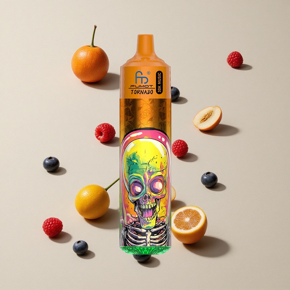 Fumot Randm Tornado 30000 Puffs Blueberry Raspberry vape wholesale Indonesia Kapasitas E-liquid 30mL Nikotin 2% 5%