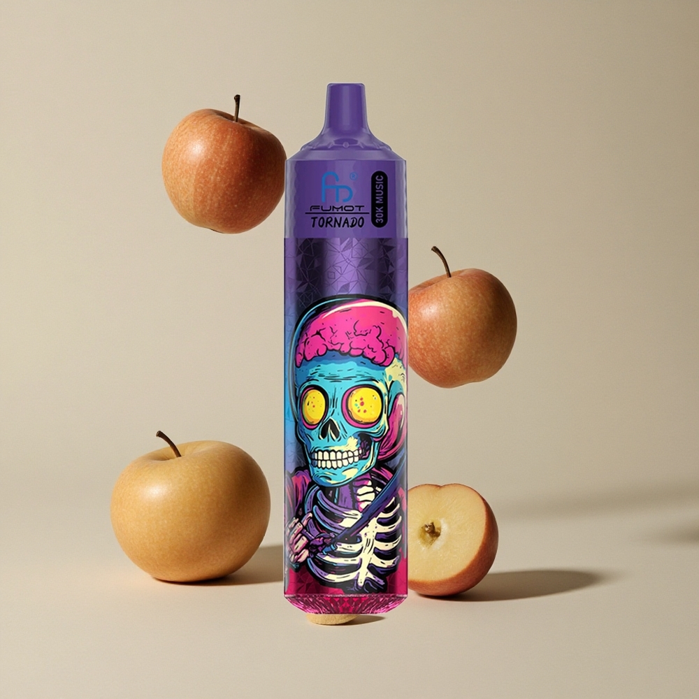 Fumot Randm Tornado 30000 Puffs Triple Apel vape wholesale Indonesia Kapasitas E-liquid 30mL Nikotin 2% 5%