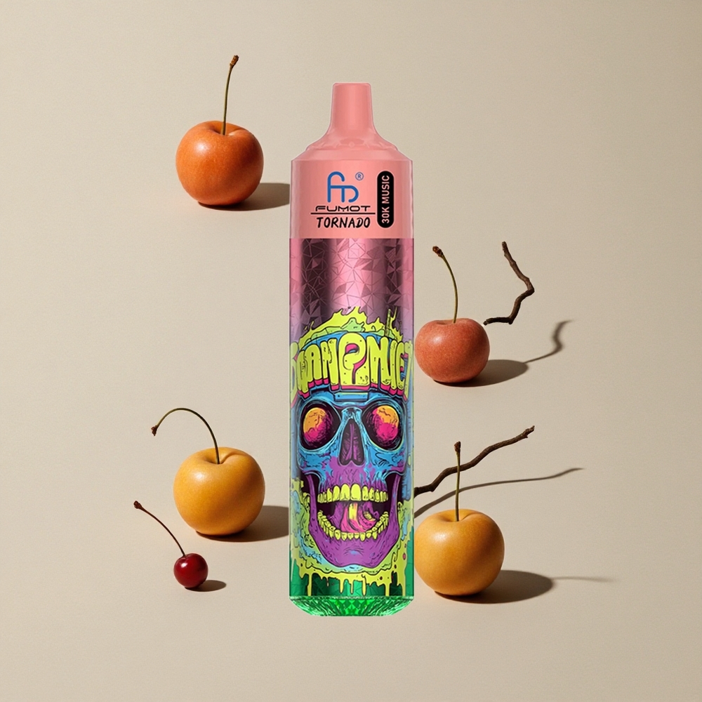 Fumot Randm Tornado 30000 Puffs Triple Ceri vape wholesale Indonesia Kapasitas E-liquid 30mL Nikotin 2% 5%