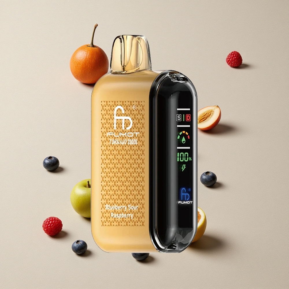 Fumot Tornado 20000 Puffs Blueberry Raspberry Asam vape wholesale Indonesia Kapasitas E-liquid 20ml