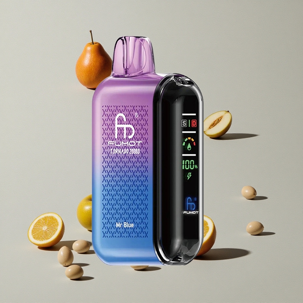 Fumot Tornado 20000 Puffs Mr Biru vape wholesale Indonesia Kapasitas 20ml 850mAh