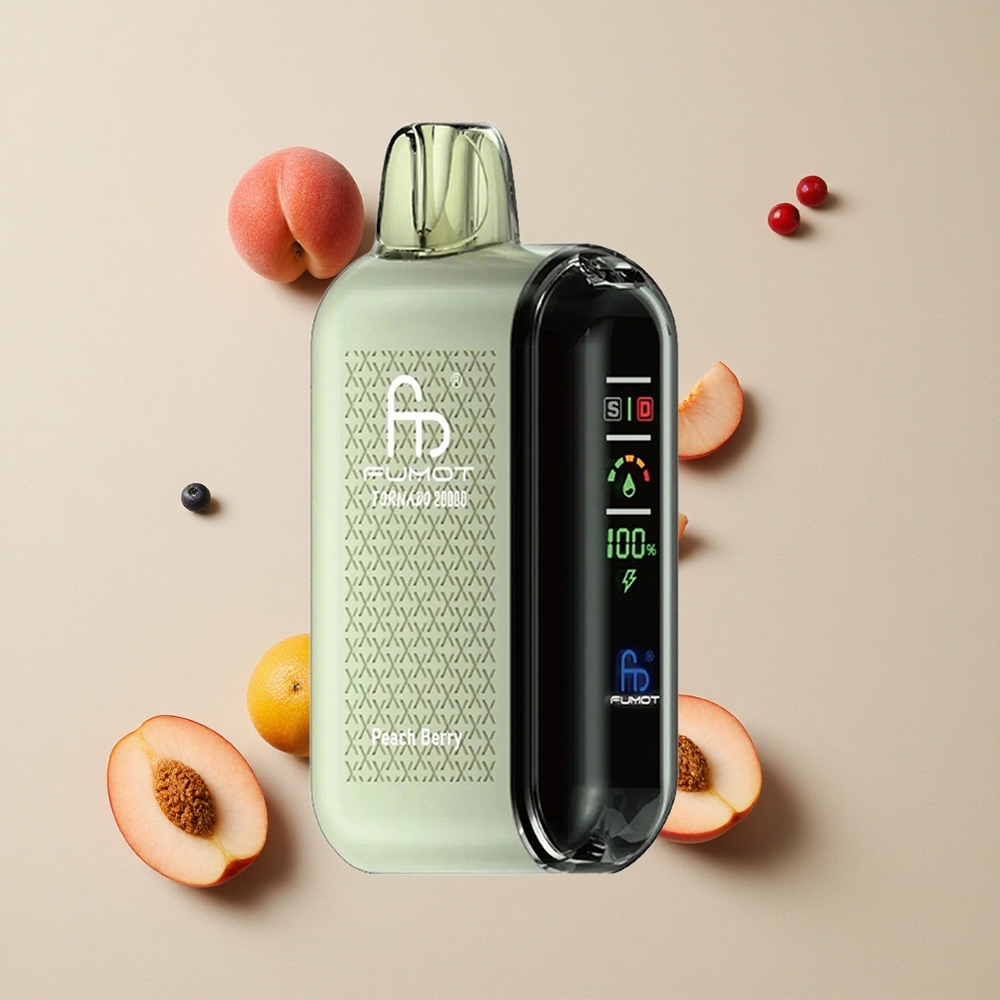 Fumot Tornado 20000 Puffs Persik Berry vape wholesale Indonesia Kapasitas E-liquid 20ml