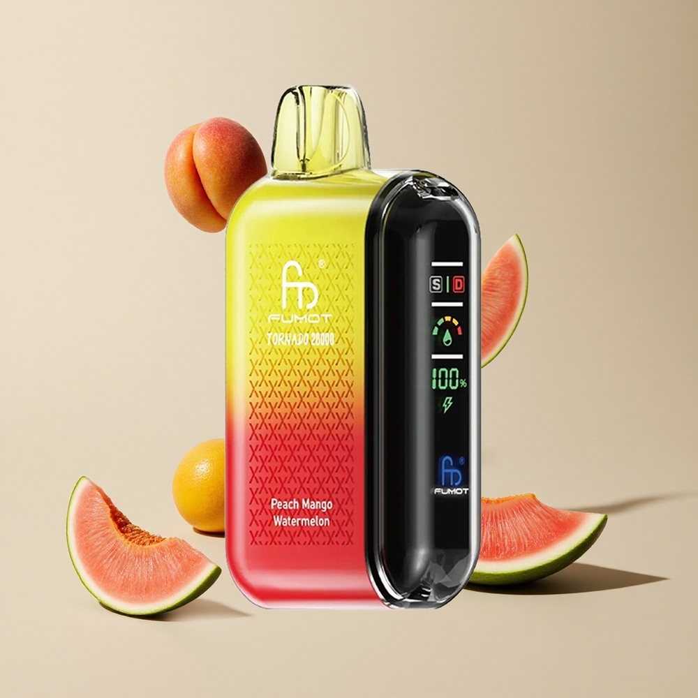 Fumot Tornado 20000 Puffs Persik Mangga Semangka vape wholesale Indonesia 20ml Kapasitas E-liquid