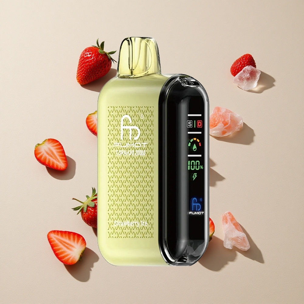 Fumot Tornado 20000 Puffs Stroberi Es vape wholesale Indonesia 20ml Kapasitas Cairan