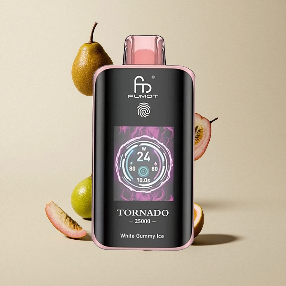 Fumot Tornado 25000 Puffs Kiwi Markisa Jambu 20ml Isi Ulang vape wholesale Indonesia Baterai 700mAh Isi Ulang