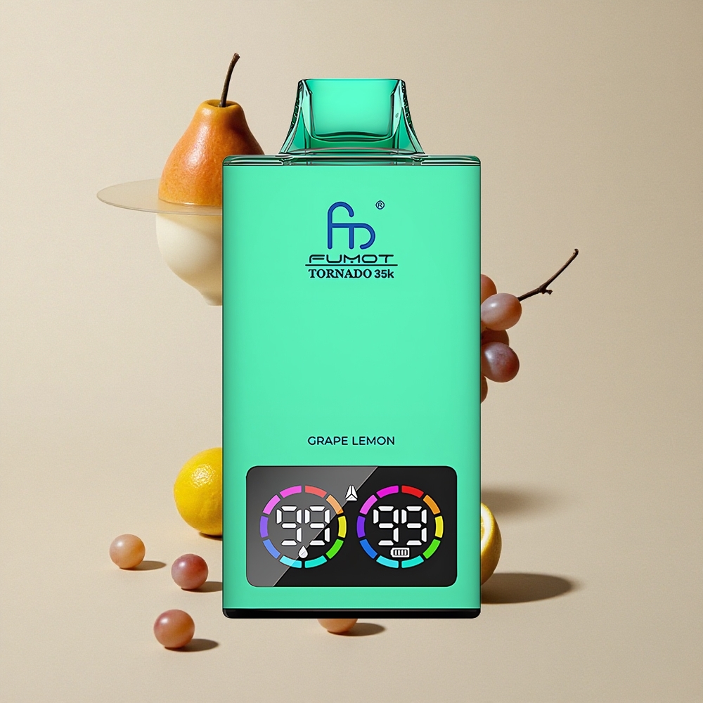 Fumot Tornado 35000 Puffs Lemon vape wholesale Indonesia 15ml E-juice 700 MAH Battery