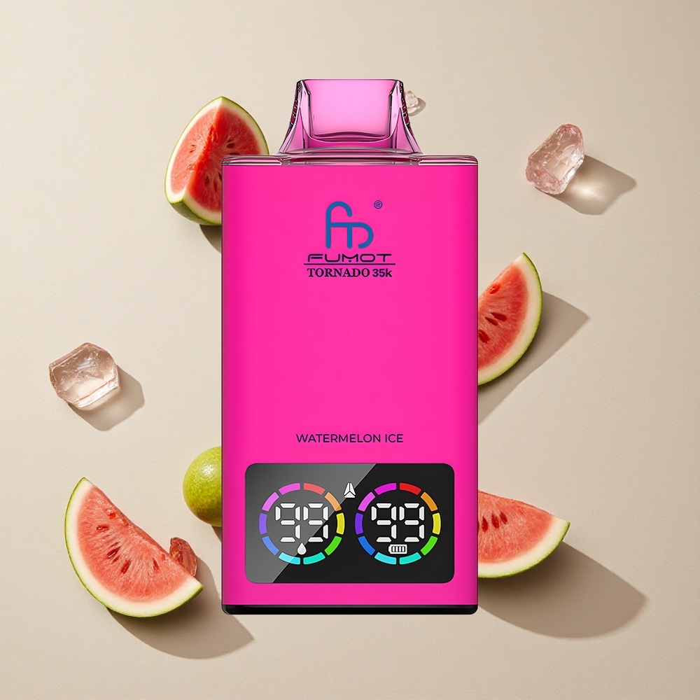 Fumot Tornado 35000 Semangka Es vape wholesale Indonesia 15ml E-juice 700 MAH Battery