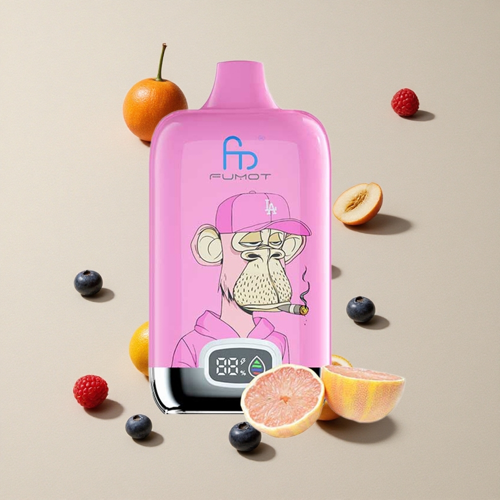 Fumot Tornado Digital Box 12000 Puffs Bluberi Rasberi vape wholesale Indonesia 20ml E-Liquid 550mAh Baterai Isi Ulang
