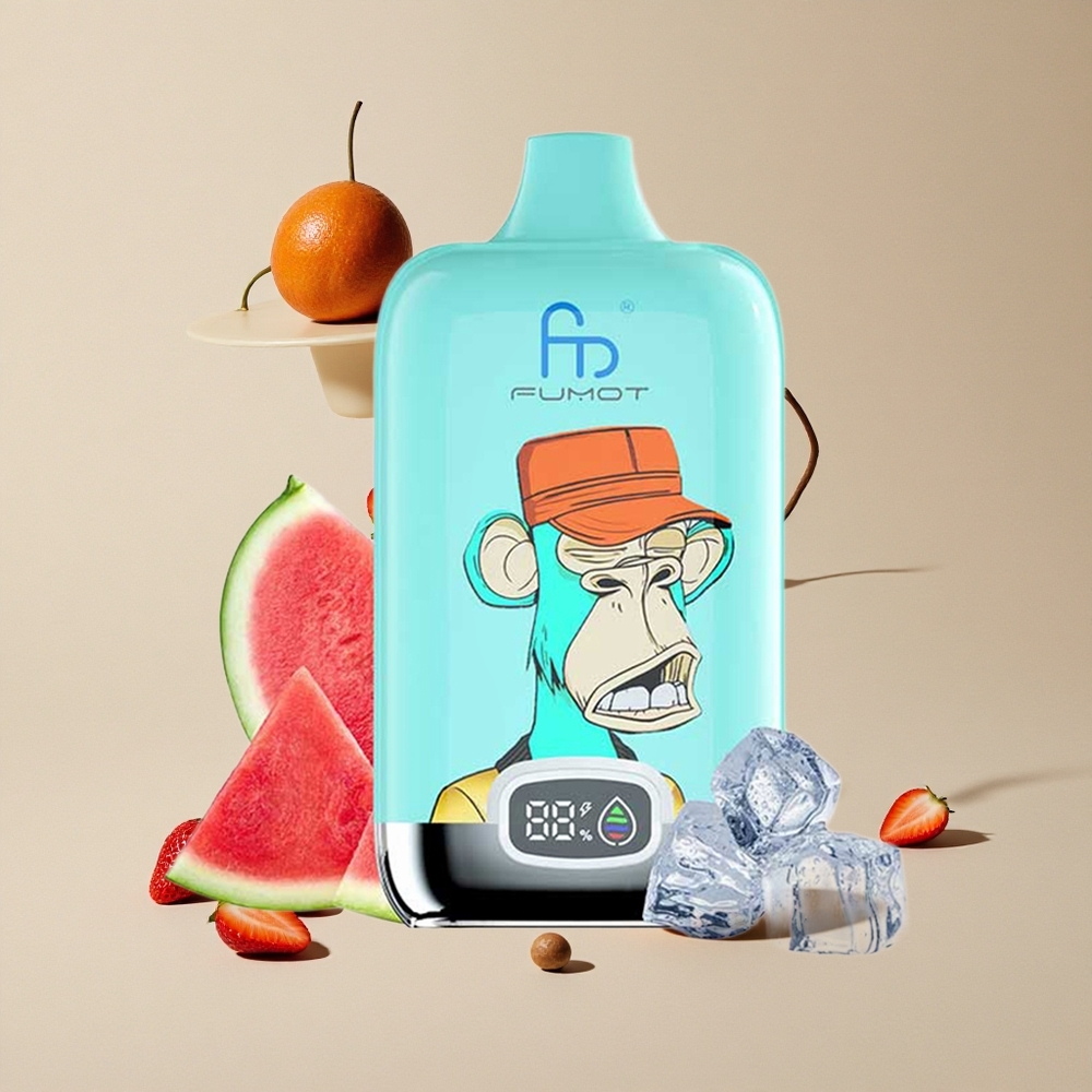 Fumot Tornado Digital Box 12000 Puffs Donat Stroberi vape wholesale Indonesia 20ml E-Liquid 12000 Hisapan