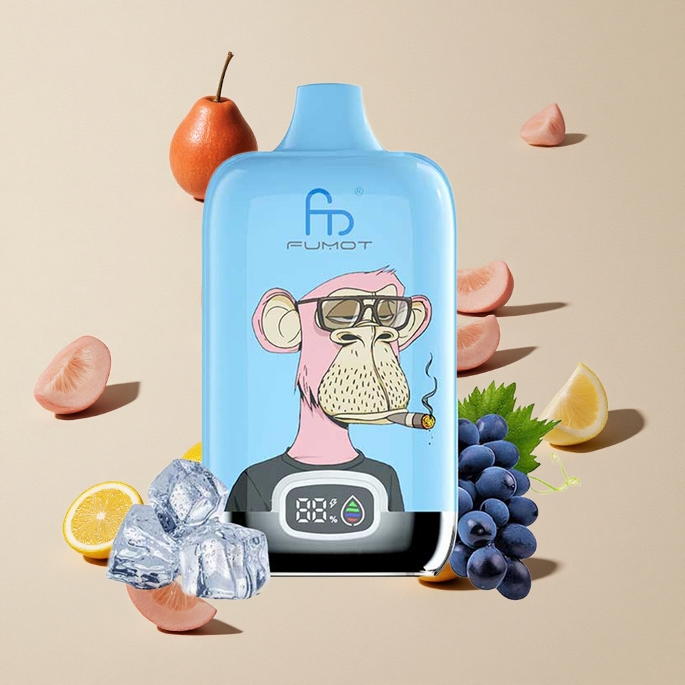 Fumot Tornado Digital Box 12000 Puffs Lemonade Pink vape wholesale Indonesia 20ml E-Liquid 550mAh
