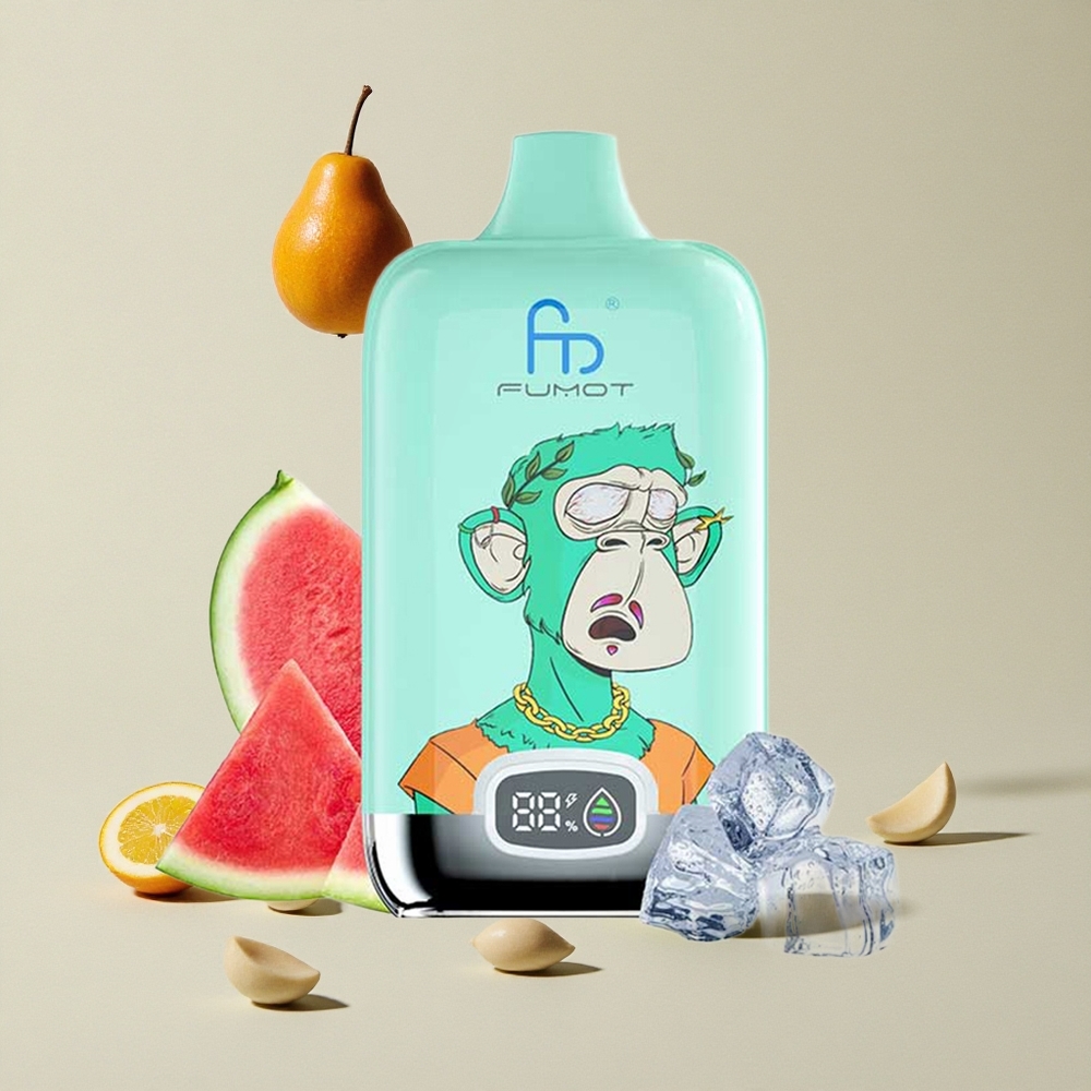 Fumot Tornado Digital Box 12000 Puffs Mint Dingin vape wholesale Indonesia 20ml E-Liquid 550mAh