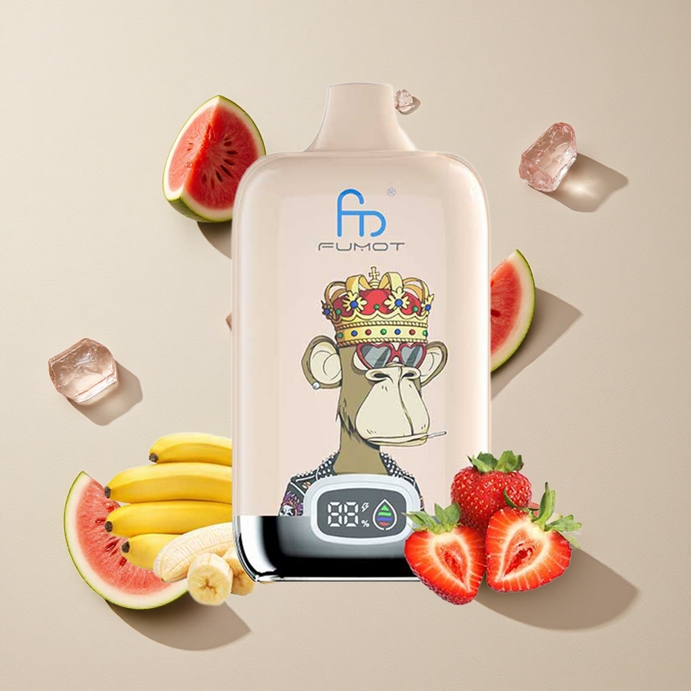 Fumot Tornado Digital Box 12000 Puffs Semangka Es vape wholesale Indonesia 20ml E-Liquid 550mAh