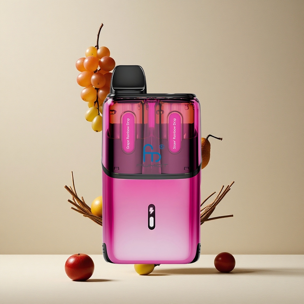 Fumot Ultra T32000 Disposable Vape Anggup Pelangi - Stroberi Pelangi vape wholesale Indonesia Kapasitas E-Liquid 24ml
