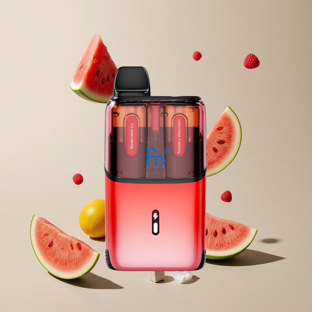 Fumot Ultra T32000 Disposable Vape Semangka Es - Raspberry Semangka vape wholesale Indonesia