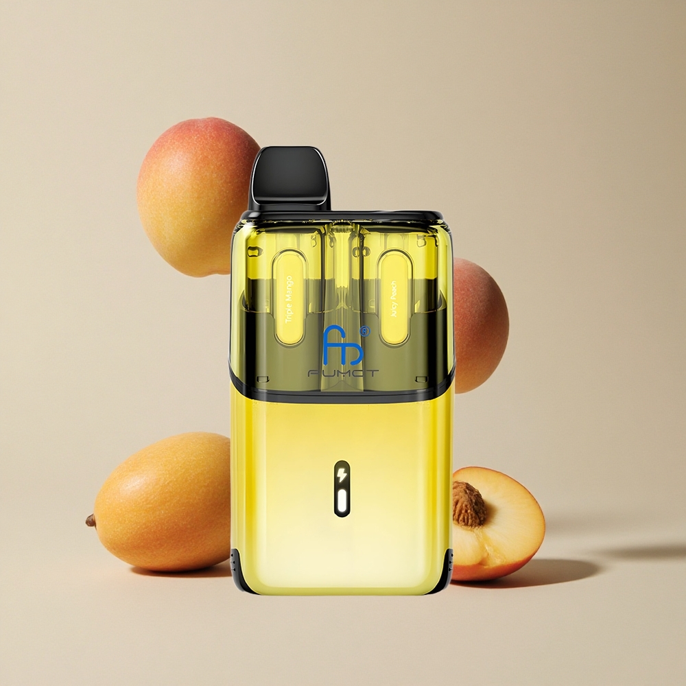 Fumot Ultra T32000 Disposable Vape Triple Mangga - Peach Juicy vape wholesale Indonesia Kapasitas Baterai 800mAh