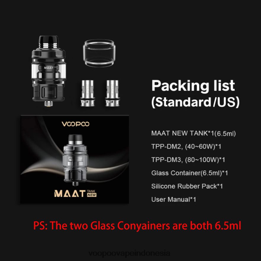 VOOPOO MAAT tangki baru hitam L8JR511 VOOPOO Indonesia