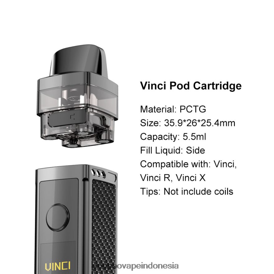 VOOPOO VINCI REPLACEMENT POD (2 buah) hitam L8JR554 VOOPOO Jakarta