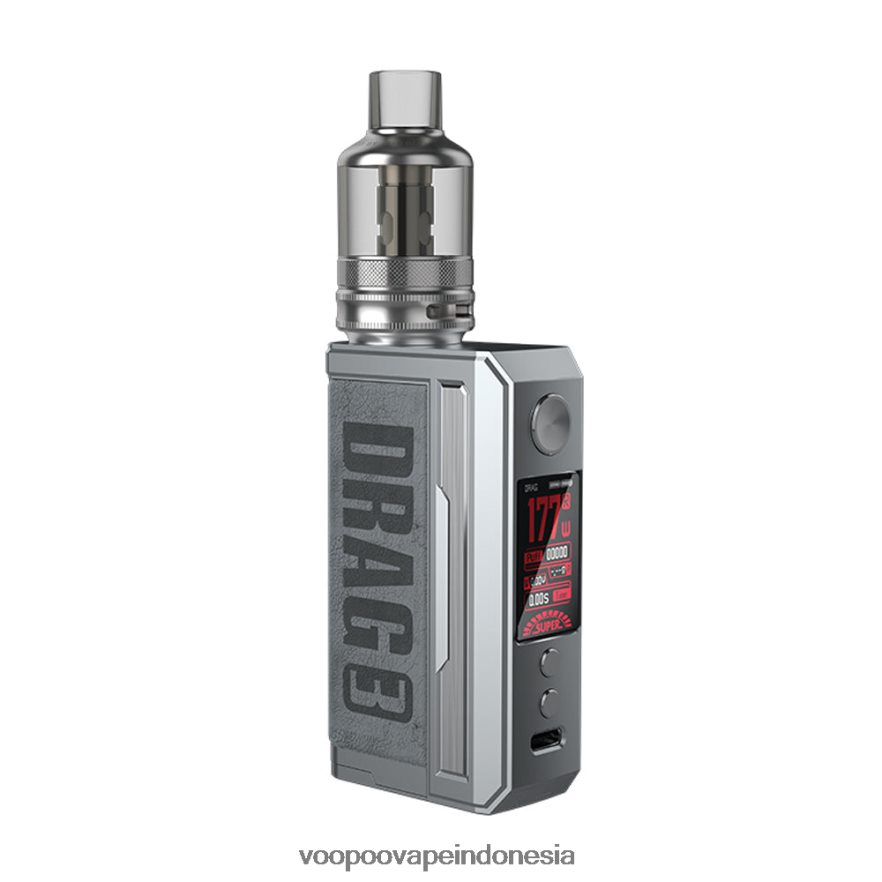 VOOPOO DRAG 3 kit mod kotak abu-abu berasap L8JR155 VOOPOO Vape Indonesia