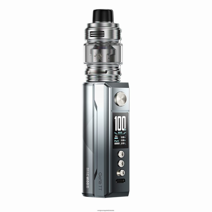VOOPOO DRAG M100S perangkat mod perak & hitam L8JR158 VOOPOO Vape Pen