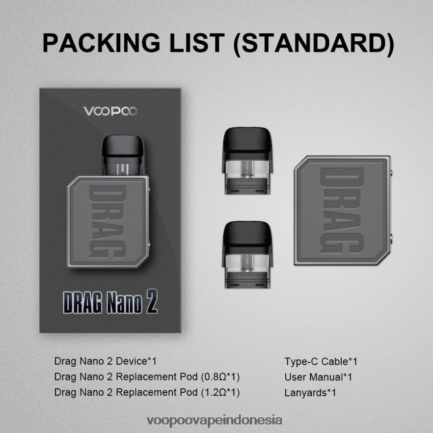 VOOPOO DRAG NANO 2 paket pod teh hijau L8JR152 VOOPOO Store Indonesia